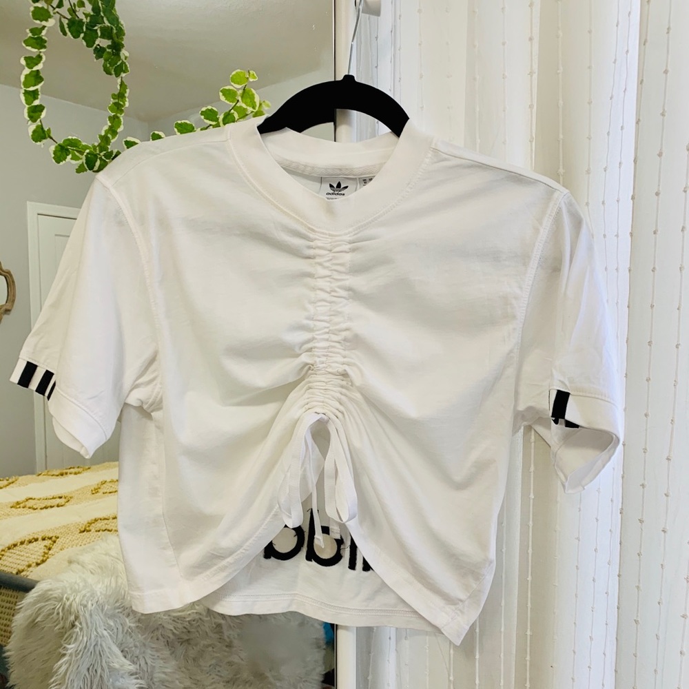Cropped Drawstring Adidas Top
